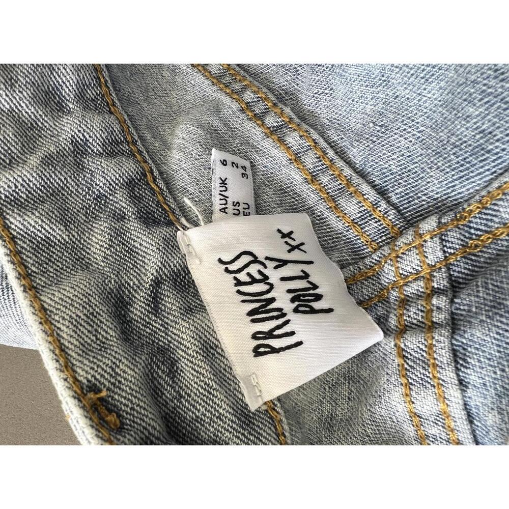 Princess Polly Denim Jeans Sz 2 XS - Picture 3 of 4